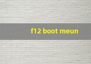 f12 boot meun